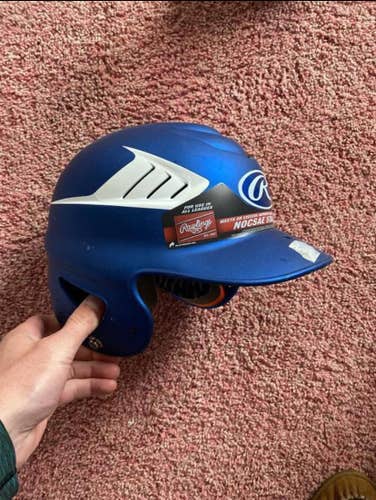 Blue Used 7 Rawlings Batting Helmet