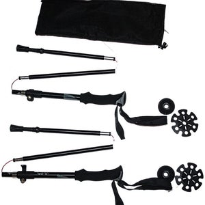 4 Season ski Poles Tri-Fold Trekking Poles / Sticks Folding Collapsible Adjustable and Ultralight -