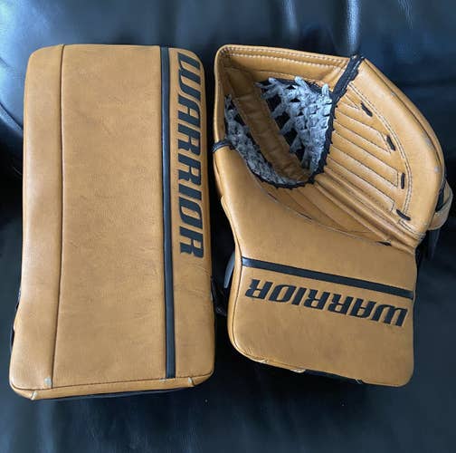 Warrior R GT GOALIE GLOVE + BLOCKER SET • Intermediate Classic Leather