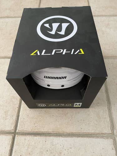 White Used Medium Warrior Pro Stock Alpha One Pro Helmet