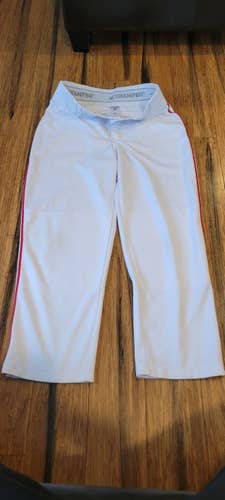 White Adult Men's Used w/ red piping Medium Champro Pants