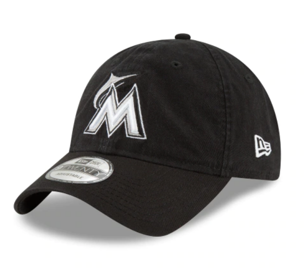 Miami Marlins New Era MLB 9TWENTY 920 Adjustable Cap Hat Dark Gray