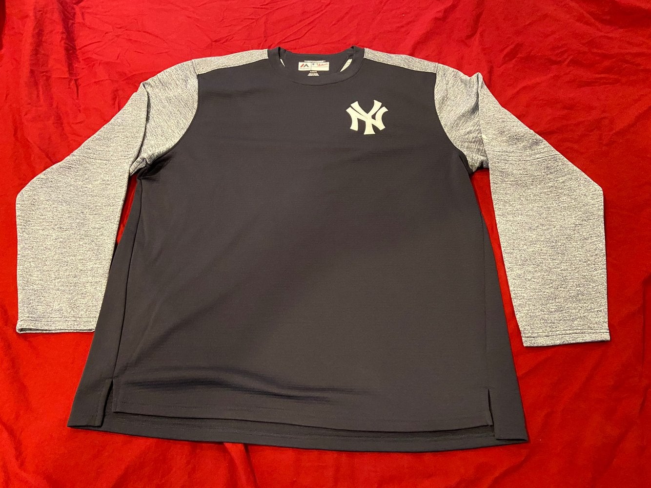 Majestic New York Yankees Zip Up Sleeveless Hoodie in Blue for Men