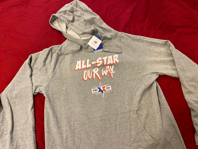 NBA 2020 All Star Game Chicago by Sportique 2XL Gray Hoodie Sweatshirt * NWT NEW