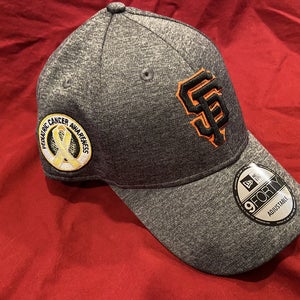 MLB * RARE * San Francisco Giants Hat Pediatric Cancer Awareness New Era Gray Adjustable Hat * NWT
