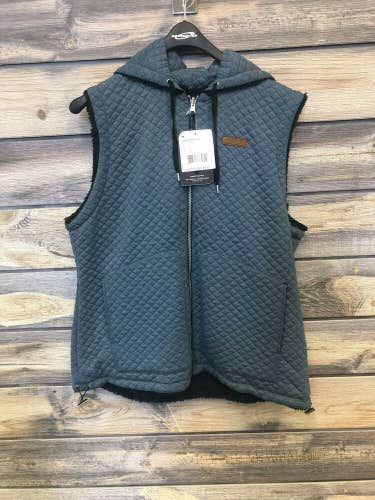 Women's Obermeyer Greyson Reversible Vest color Passport blue size small