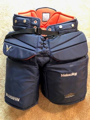 Senior Medium Vaughn Velocity V5 Hockey Goalie Pants Navy Blue
