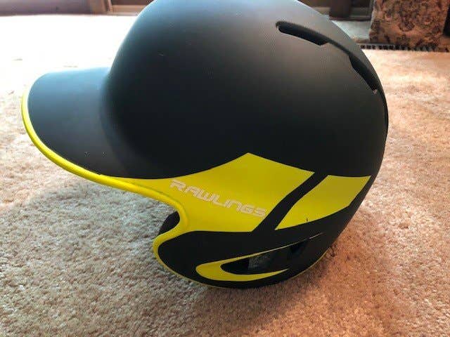 Dark Green Used Large Rawlings Batting Helmet