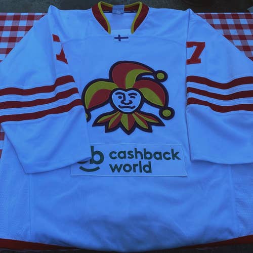 Game worn Jokerit U20 Jersey #7 Viljanen Finland Hockey