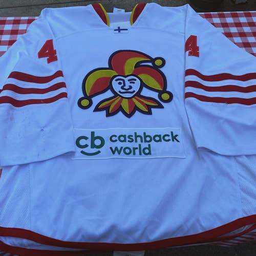 Jokerit Finland U20 game worn Hockey Jersey #4 Hanninen