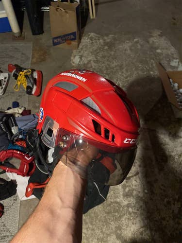 Red Used Large CCM  Helmet