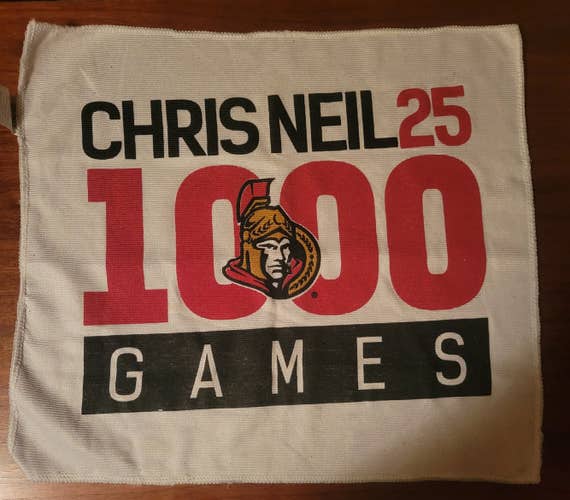 Ottawa Senators 1000 Games rally towel