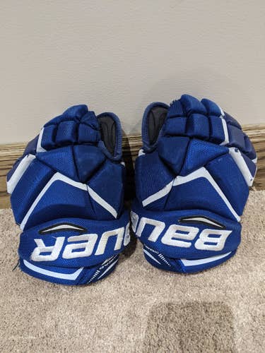 Blue Used Bauer Vapor X800 Gloves 10"