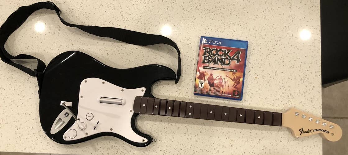 Rockband 4 For Playstation 4 (Game And Guitar Controller)