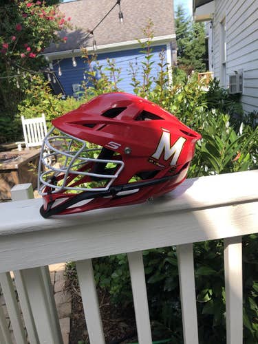 Red Maryland lacrosse Helmet
