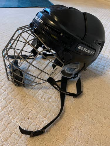 Black Used Small Bauer Helmet w/ Mask