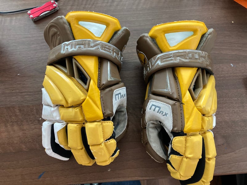 Maverik Max Brown Bears Lacrosse Gloves