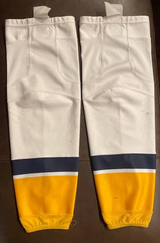Nashville Predators White Used XL Reebok Pro Stock Socks