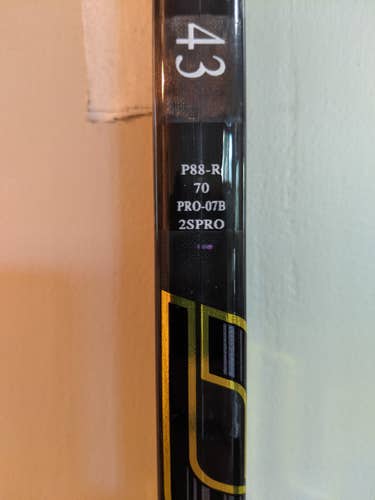 Bauer Supreme 2S Pro Hockey Stick Righty P88 70 flex Intermediate D1 Pro Stock