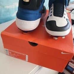 Blue New Adult Men's Size 13 (Women's 14) Metal Nike High Top