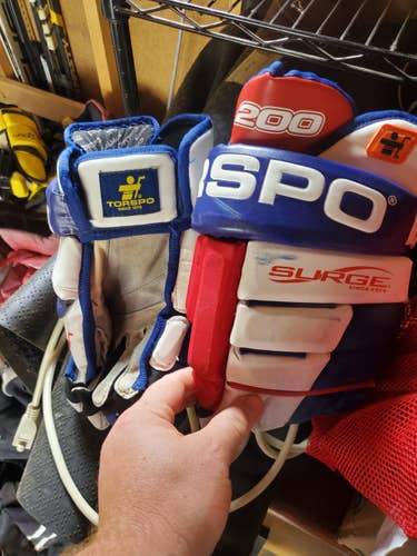 Used Senior Other Gloves 15" - red white blue