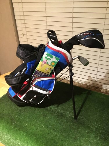Top Flite Junior Set (Driver, 9 Iron, Putter) & Matching Stand Golf Bag