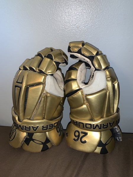 Gold New Player's Under Armour Command Pro Lacrosse Glove all American
