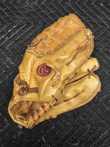 Rawlings Softball Sized Rick Burleson Brown Adult Outfield 12" VINTAGE Baseball Glove