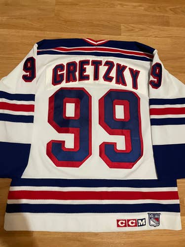Wayne Gretzky New York Rangers NHL Hockey Jersey Vintage Starter White Home L