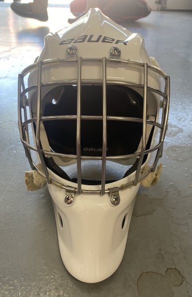 White Senior Small Bauer 940 Goalie Mask