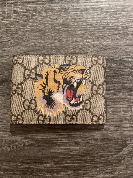 Gucci Tiger Print GG Supreme Wallet Replica