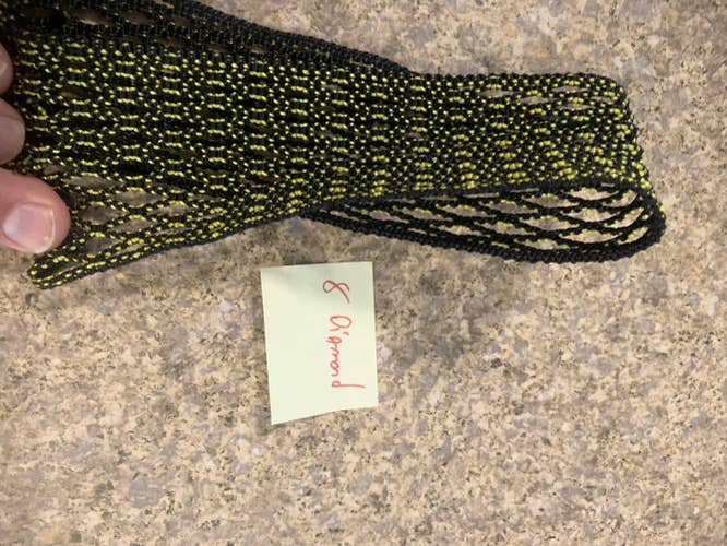 New The mesh dynasty EIGHT DIAMOND yellow black lacrosse mesh NEW
