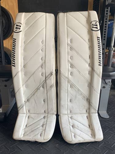 White Used Senior 36" Warrior Ritual G4 Goalie Leg Pads