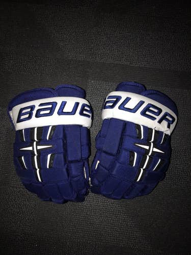 Blue Senior Bauer 14" Classic 4-Roll Gloves
