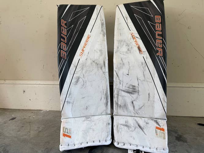 Used 33" Bauer Supreme 1S Goalie Leg Pads