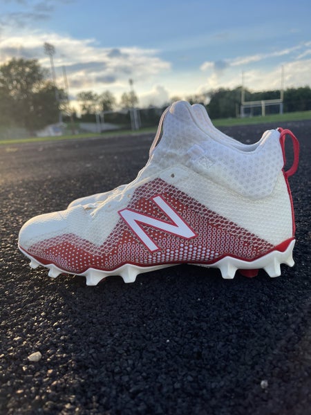 White Used Adult Men's Size 7.5 (Women's 8.5) Molded Cleats New Balance High Top