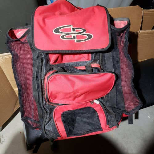 Black/Red Used Boombah Catcher's Bag