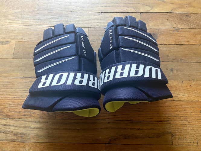 Blue Used Junior Warrior Alpha QX5 Gloves 12"