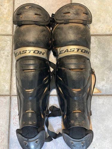 Black Used Intermediate Easton Elite X Catcher's Leg Guard