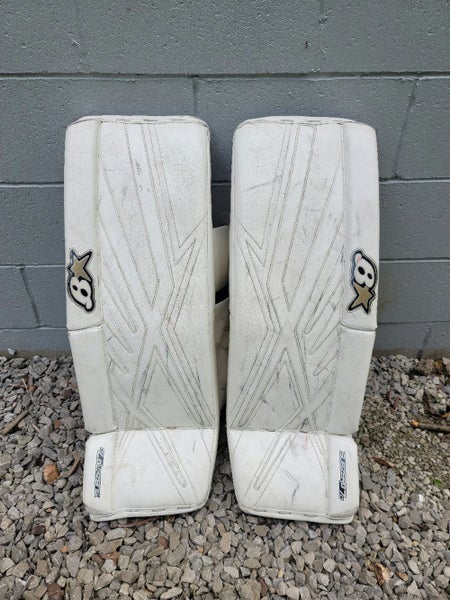 White Used Intermediate 31" Brian's Subzero 7.0 Goalie Leg Pads