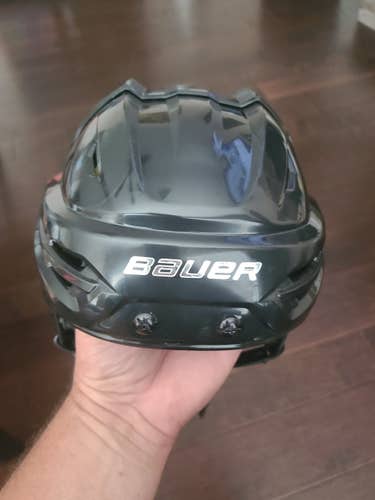 Black Used Small Bauer Re-Akt 95 Helmet Pro Stock