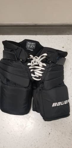 Black Senior Used Large Bauer Supreme S190 Hockey Goalie Pants