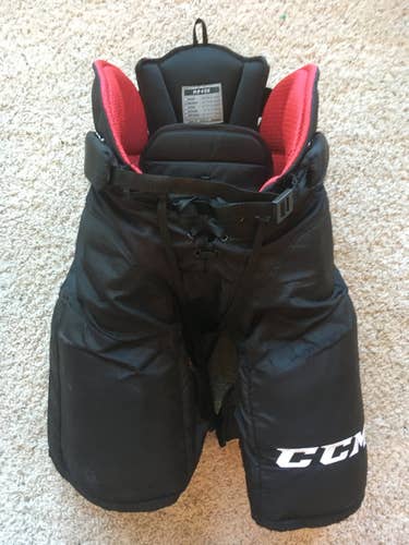 Black Senior Used Medium CCM HP45X Hockey Pants Pro Stock
