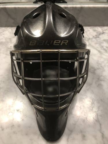 Gray Used Bauer  NME VTX Goalie Mask Fit 1