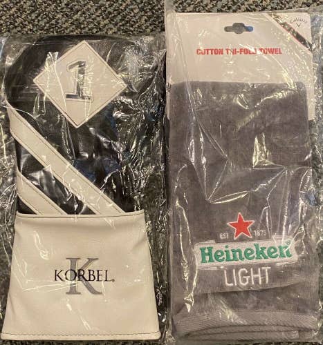 Callaway Vintage Driver Headcover Korbel Logo w/ Tri-Fold Towel Heineken #2256