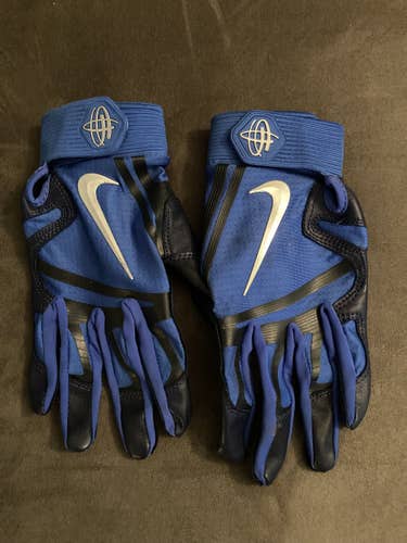 Blue Used XL Nike Huarache Elite Batting Gloves