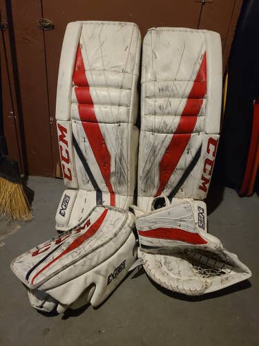 Capitals colors Used Senior 34"+2 CCM Regular Extreme Flex III Goalie Full Set Pro Stock