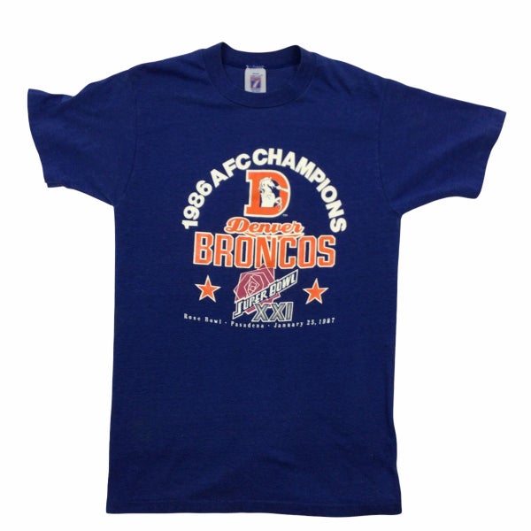 Vintage 80s Denver Broncos T-shirt Large fits Medium Champion NFL Football