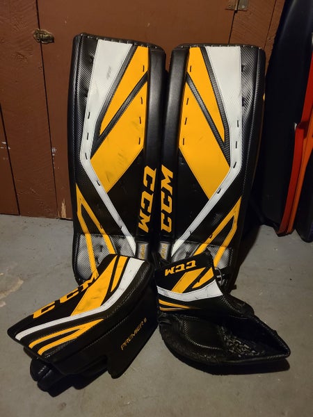 Black Used Senior 33" CCM Regular Premier II Pro Goalie Full Set