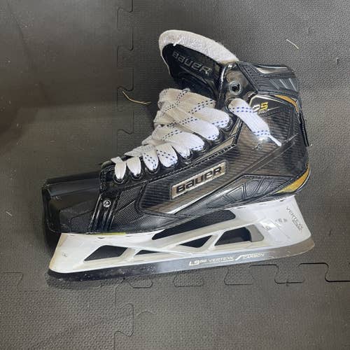Used Bauer Supreme 2S Regular Width Pro Stock Size 10 Hockey Goalie Skates